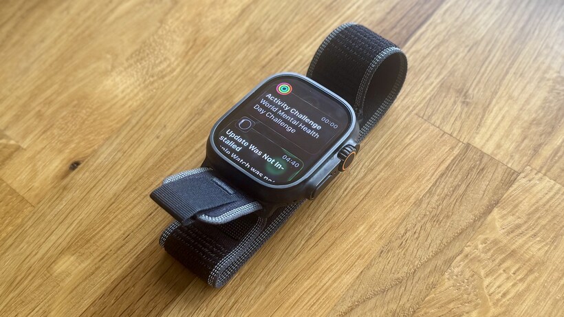 global mental health day activity challenge notification showing on apple watch ultra 3